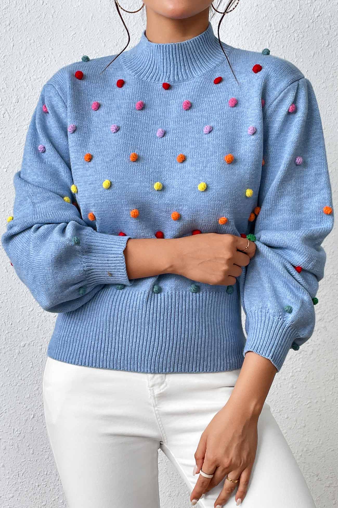 Rainbow Yarn Ball Knit Sweater