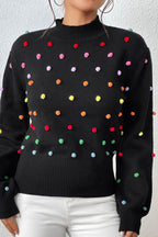 Rainbow Yarn Ball Knit Sweater