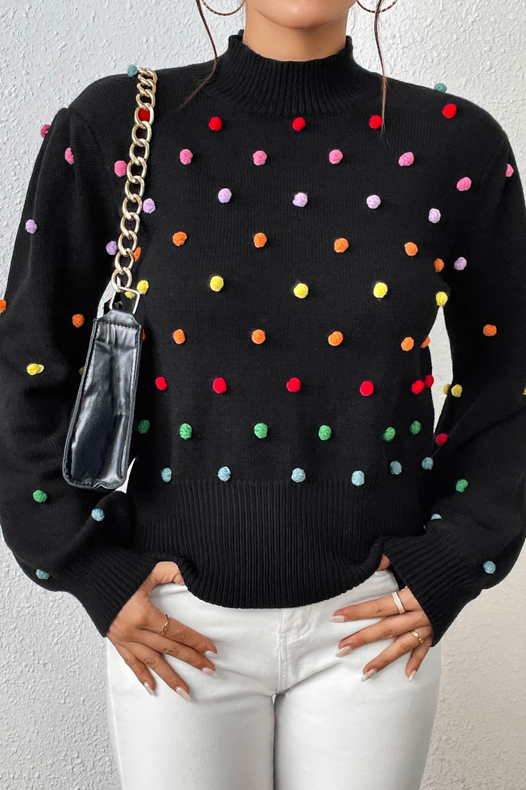 Rainbow Yarn Ball Knit Sweater