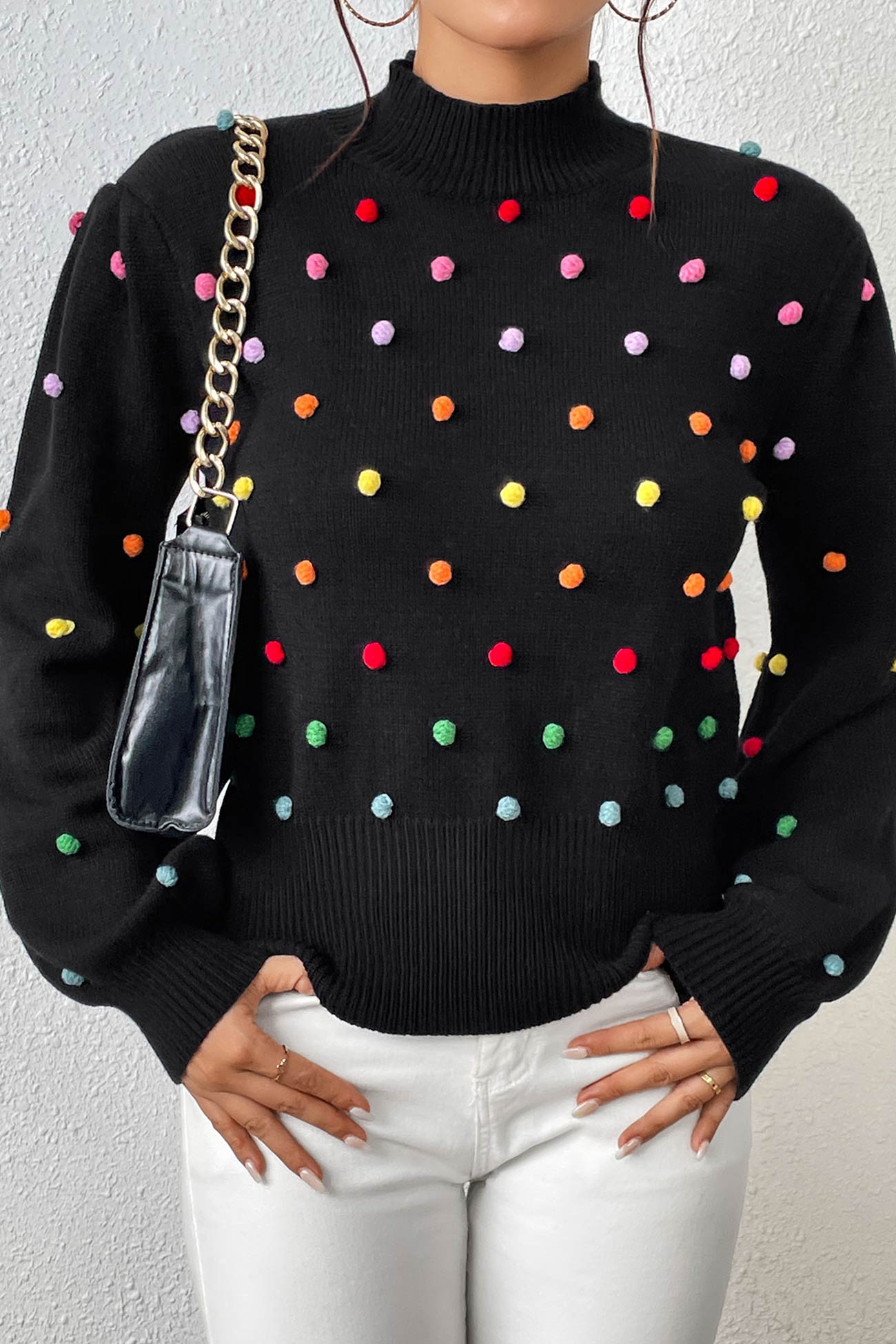 Rainbow Yarn Ball Knit Sweater