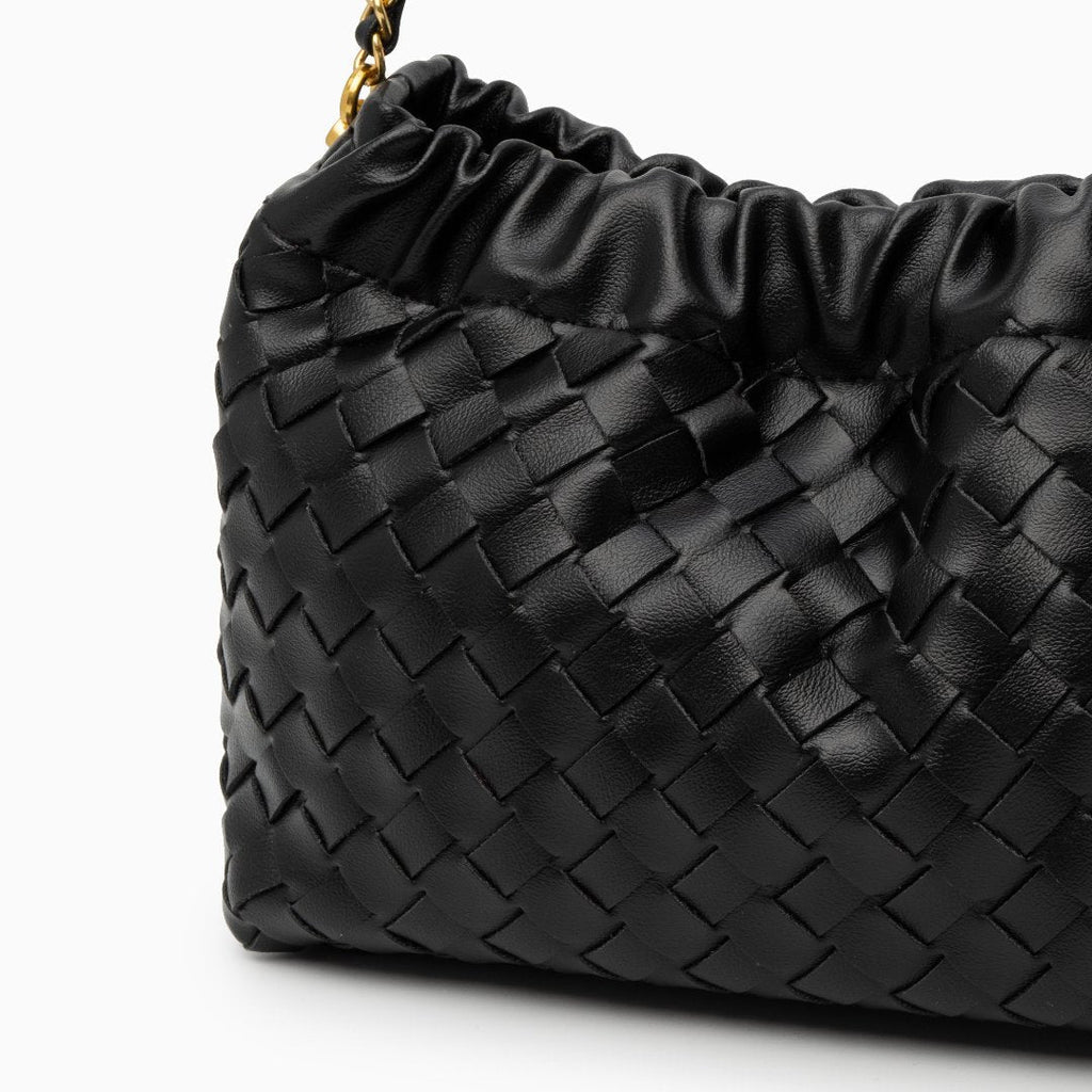 Plush Woven Cloud Shoulder Bag