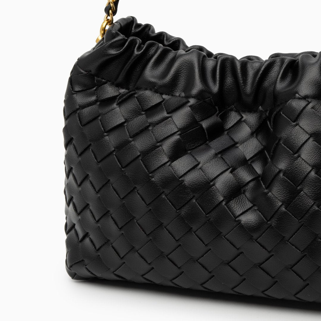 Plush Woven Cloud Shoulder Bag