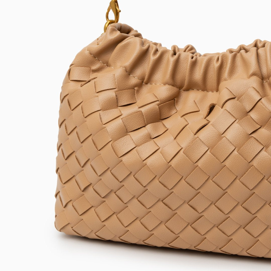Plush Woven Cloud Shoulder Bag