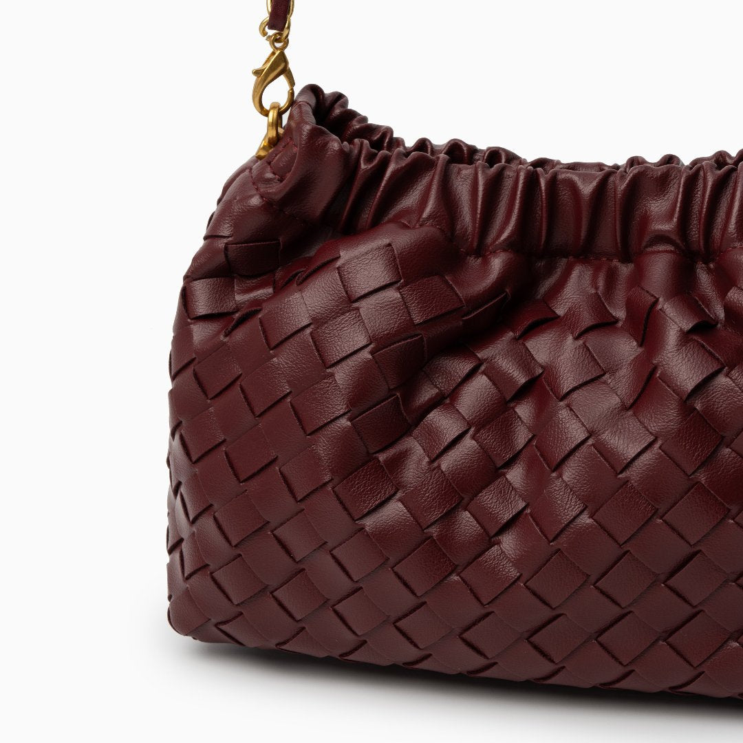 Plush Woven Cloud Shoulder Bag