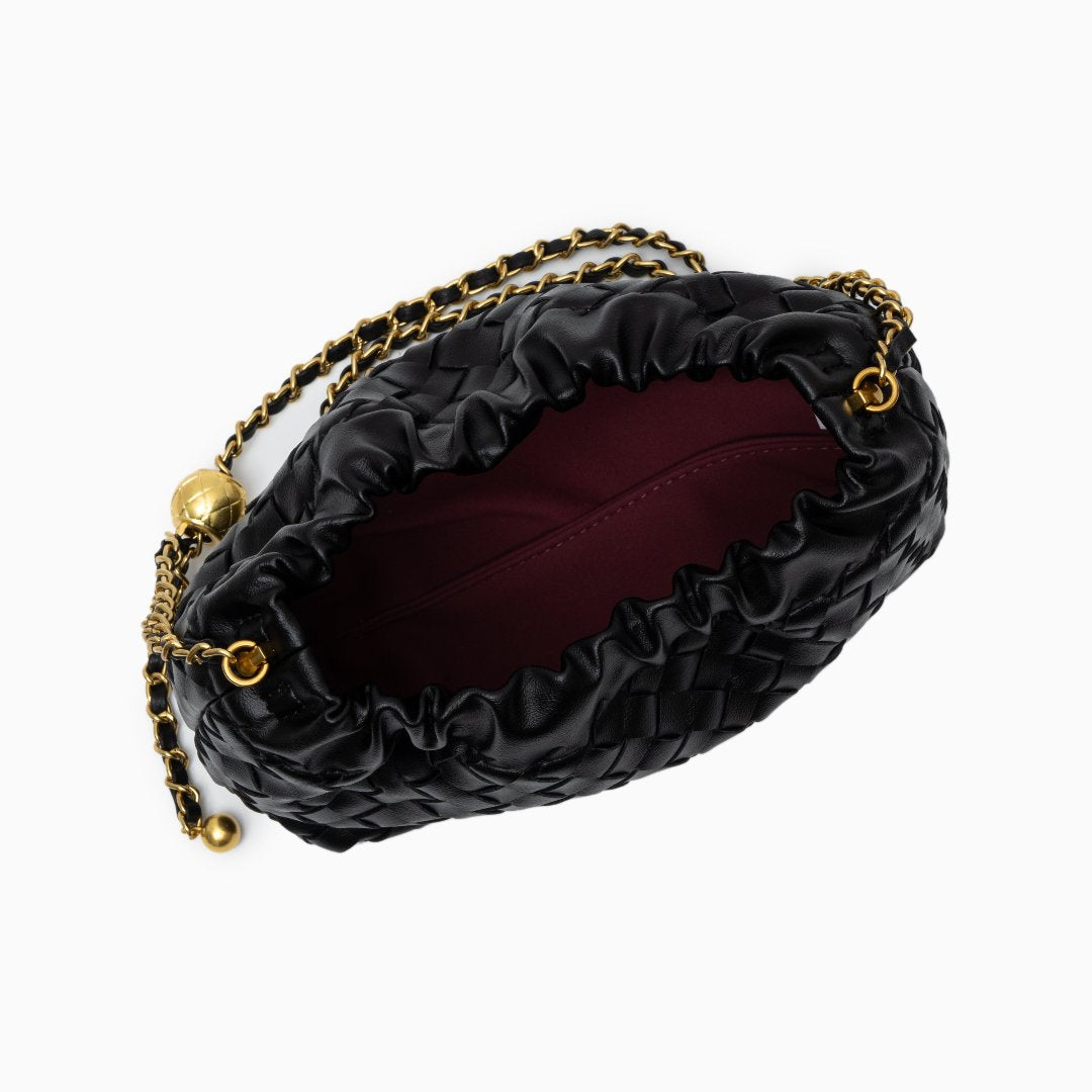 Plush Woven Cloud Shoulder Bag