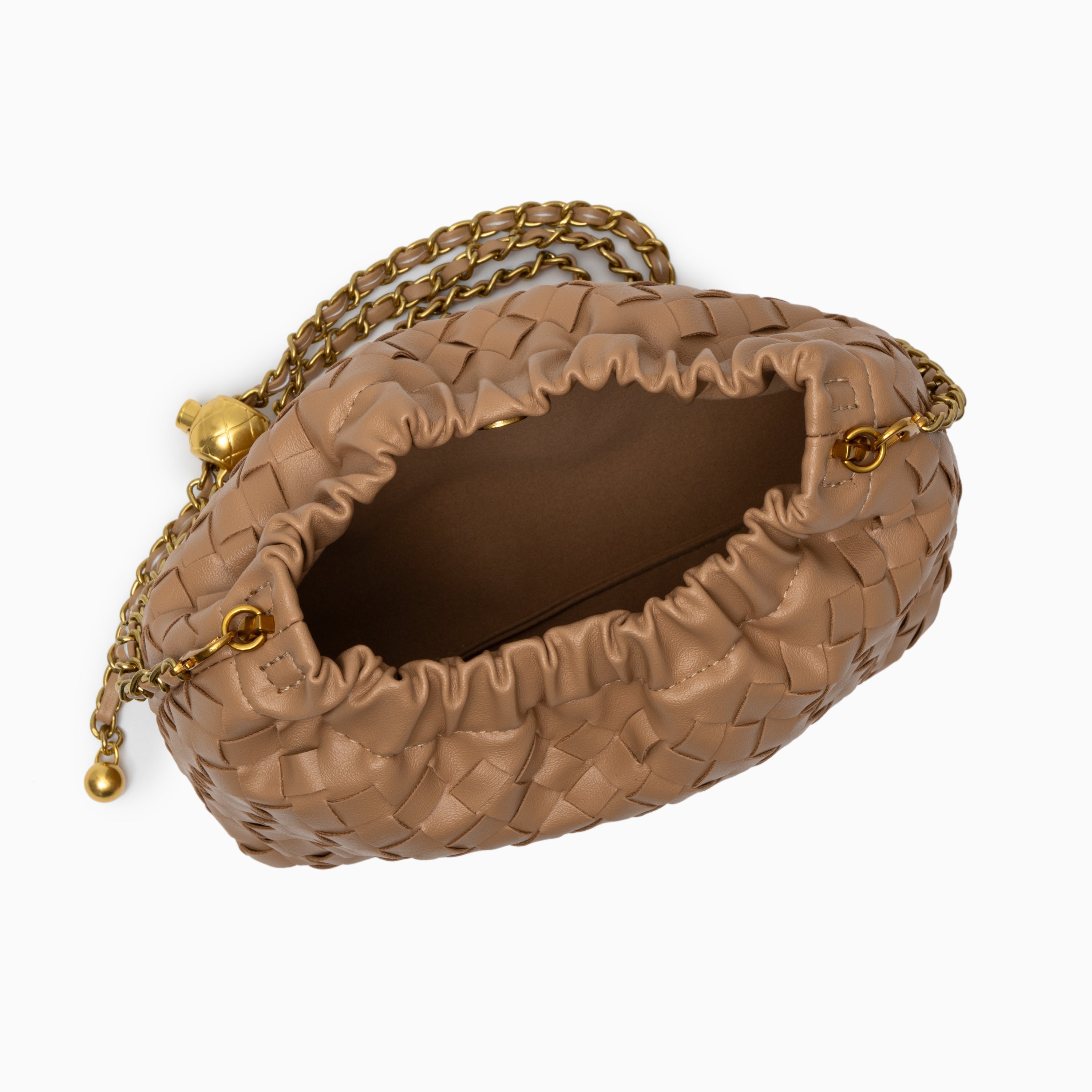 Plush Woven Cloud Shoulder Bag