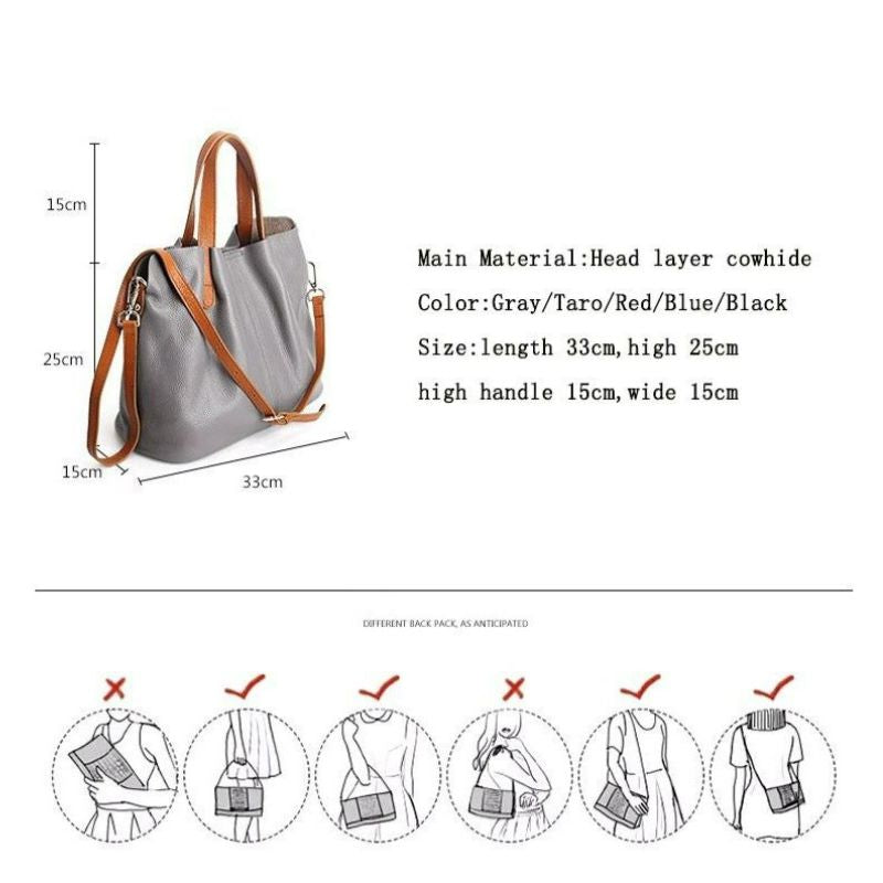 Mara Essential Genuine Leather Handbag