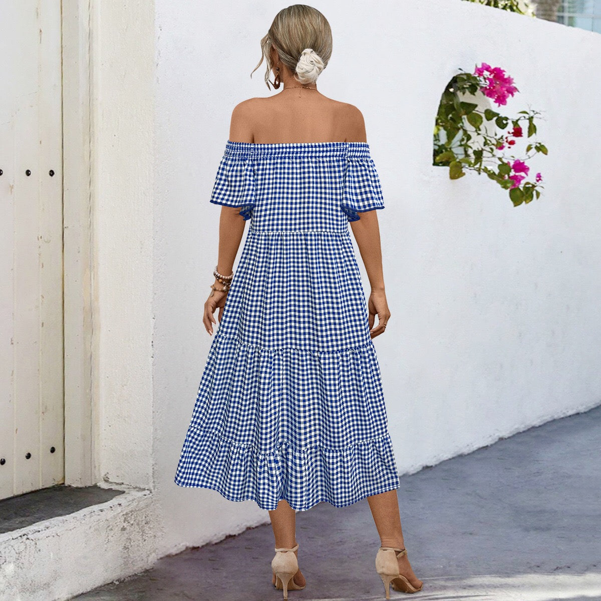 Sunny Yellow Gingham Maxi Skirt