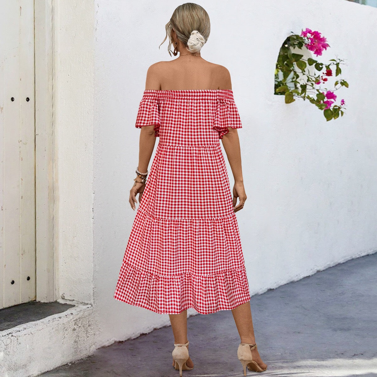 Sunny Yellow Gingham Maxi Skirt