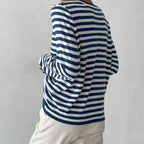 Cozy Cascade Striped Pullover