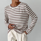 Cozy Cascade Striped Pullover