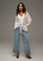 Airy Ruffled Chiffon Blouse