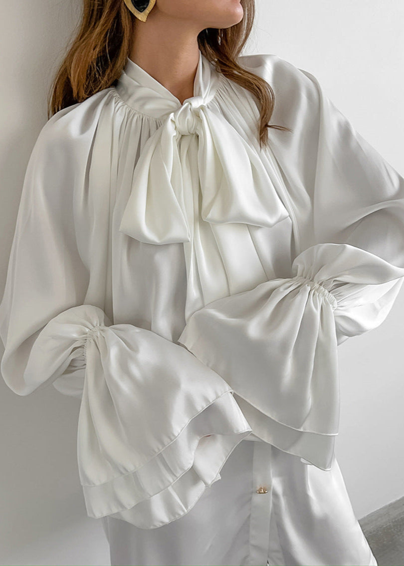 Elegant Tie Neck Blouse Dress