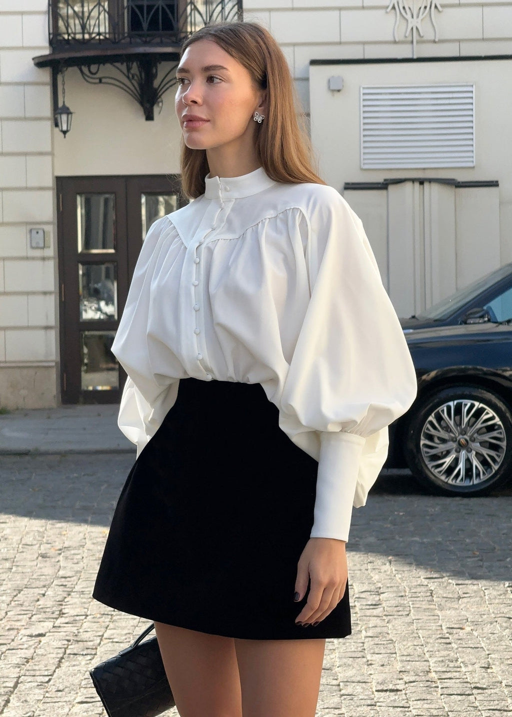 Elegant Balloon Sleeve Blouse