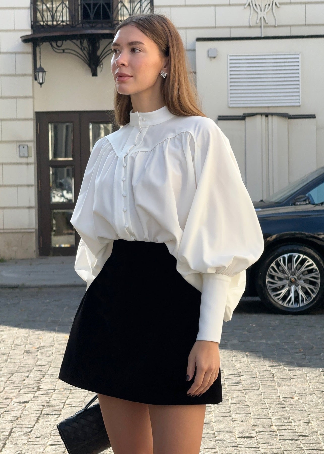 Elegant Balloon Sleeve Blouse