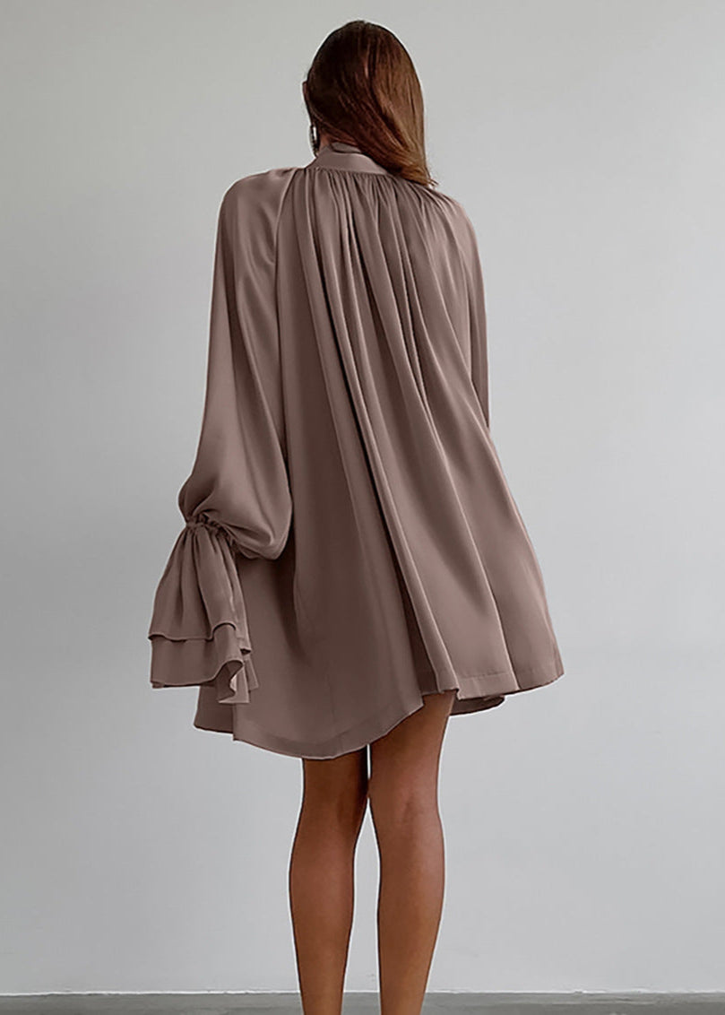 Elegant Tie Neck Blouse Dress