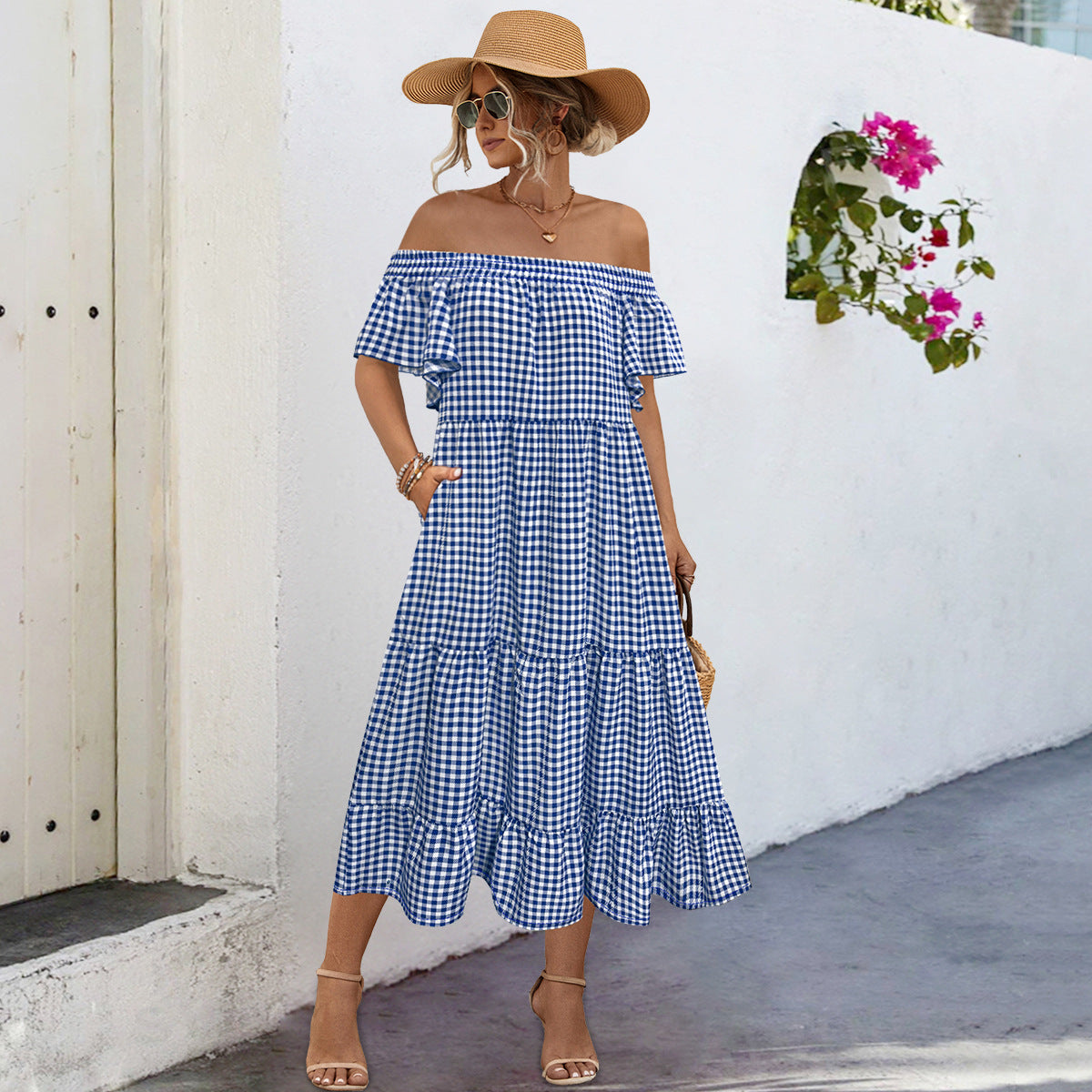 Sunny Yellow Gingham Maxi Skirt