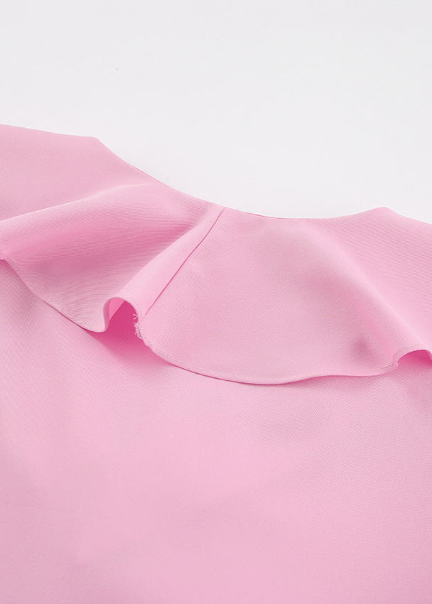 Valencia Chic Ruffle Halter Blouse