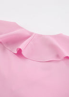 Valencia Chic Ruffle Halter Blouse