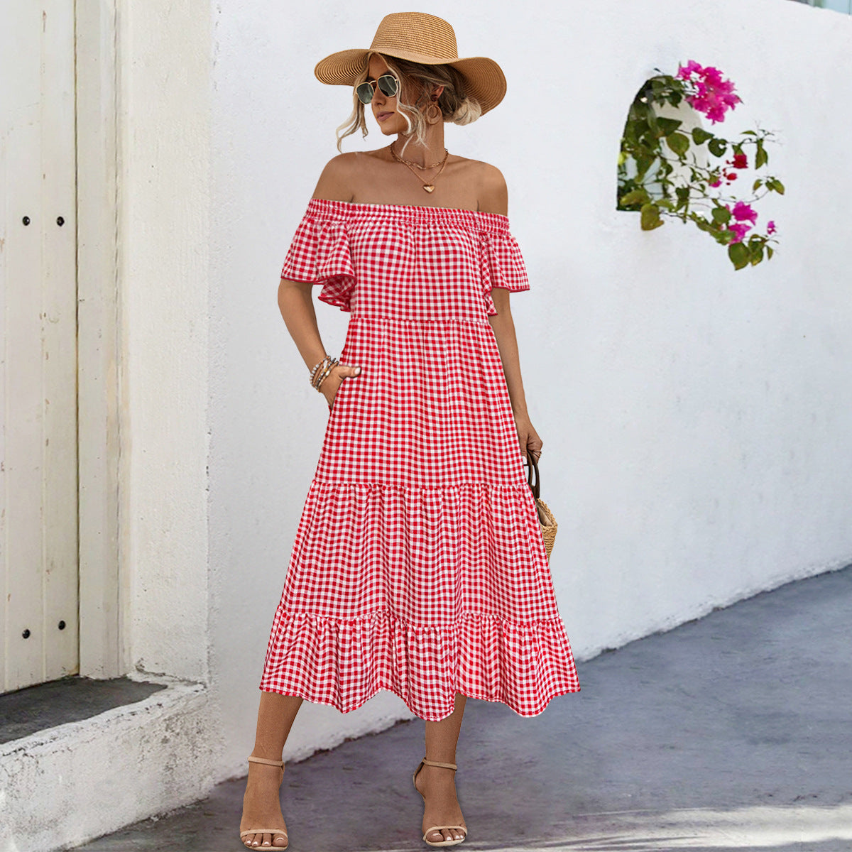Sunny Yellow Gingham Maxi Skirt