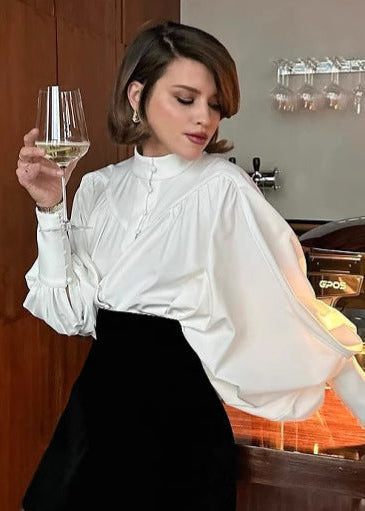 Elegant Balloon Sleeve Blouse