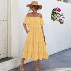 Sunny Yellow Gingham Maxi Skirt