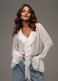 Airy Ruffled Chiffon Blouse