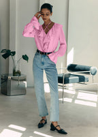 Valencia Chic Ruffle Halter Blouse