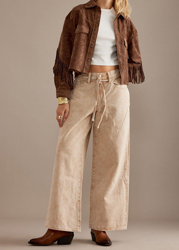 Chic Western Suede Fringe Jacket