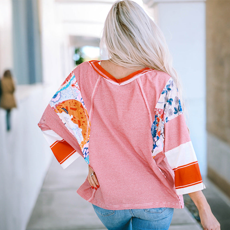 Handcrafted Batwing Patchwork Blouse