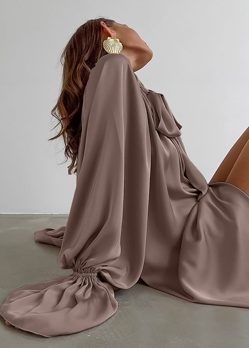 Elegant Tie Neck Blouse Dress
