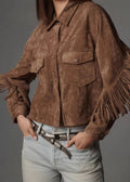 Chic Western Suede Fringe Jacket
