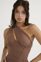 Chic Asymmetric Cutout Midi Dress