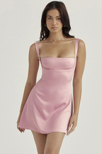 Blush Pink Mini Cocktail Dress