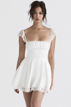 Chic Lace A Line Mini Dress