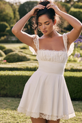Chic Lace A Line Mini Dress