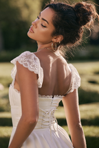 Chic Lace A Line Mini Dress
