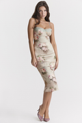 Elegant Vintage Floral Midi Dress