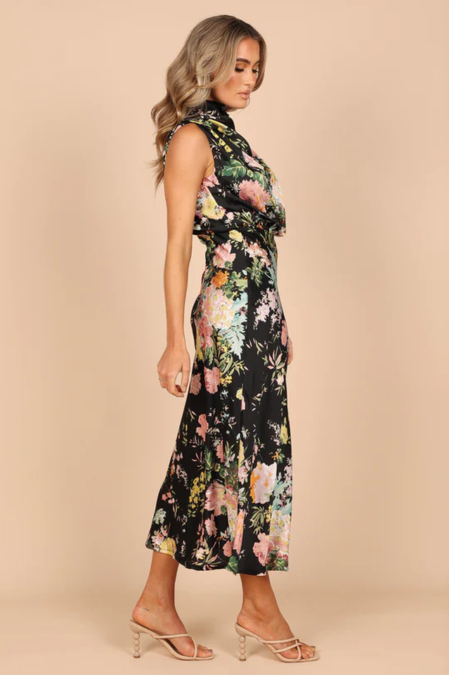 Chic Halter Neck Midi Dress