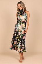 Chic Halter Neck Midi Dress