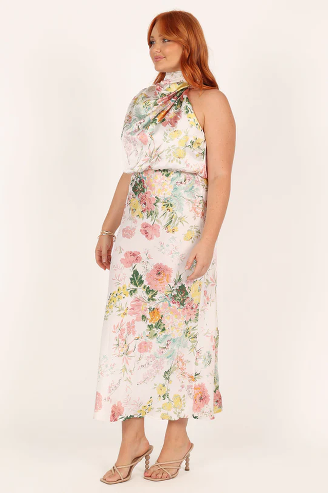 Chic Halter Neck Midi Dress