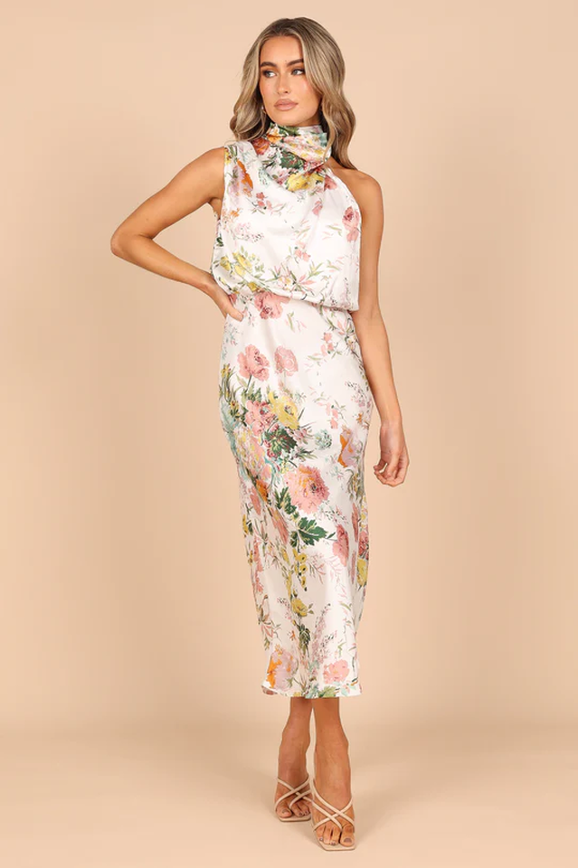 Chic Halter Neck Midi Dress