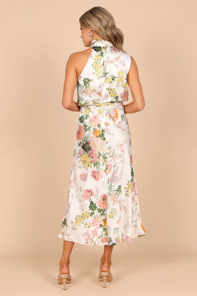 Chic Halter Neck Midi Dress