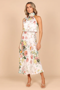 Chic Halter Neck Midi Dress