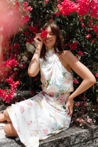 Chic Halter Neck Midi Dress