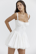 Sculpting White Corset Mini Dress