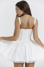 Sculpting White Corset Mini Dress