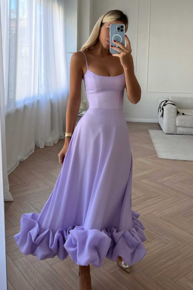 Chic Ruffle Corset Midi Dress