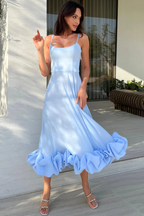 Chic Ruffle Corset Midi Dress