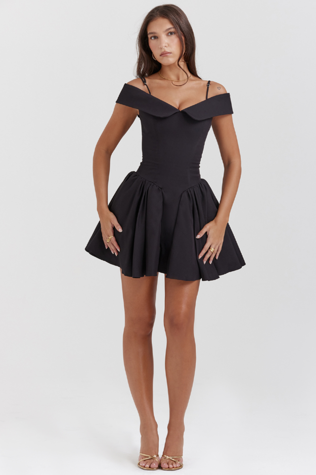 Chic Black Mini Cocktail Dress